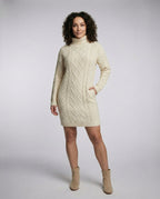 Beige Soft Knit Midi Dress
