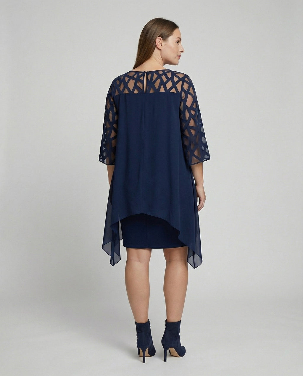 Elegant plus size midi dress