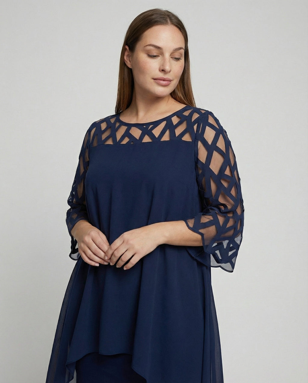 Elegant plus size midi dress