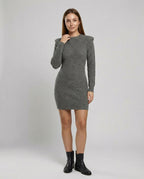 Elegant Figure-Hugging Knitted Midi Dress