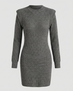 Elegant Figure-Hugging Knitted Midi Dress
