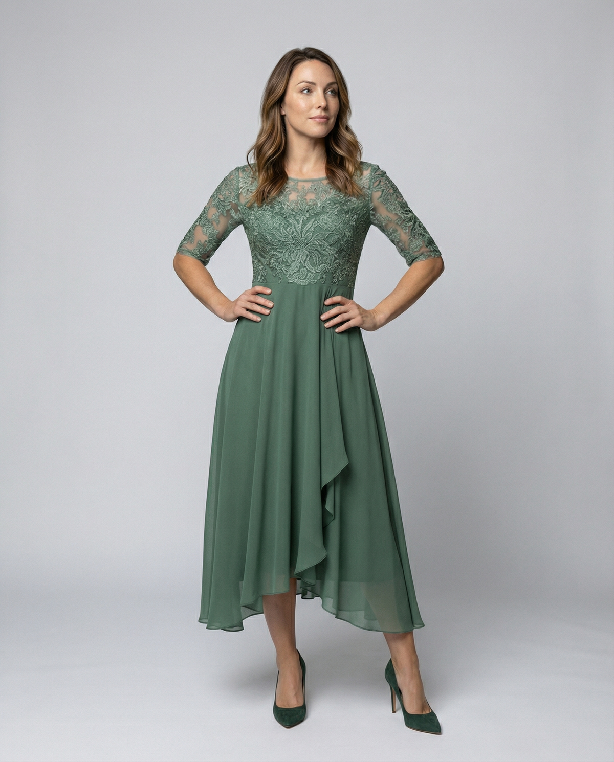 Airy Elegant Midi Dress