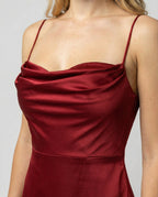 Elegant Silk Maxi Dress Women