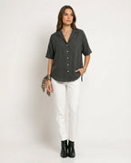 Blouse top women with V-neck