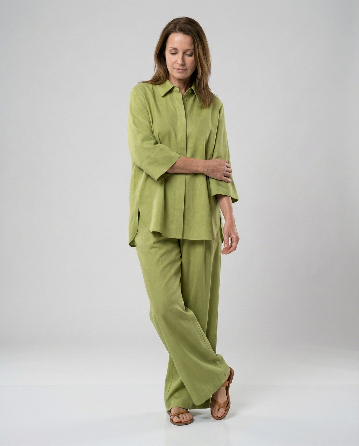 Two-piece set women with wide cut