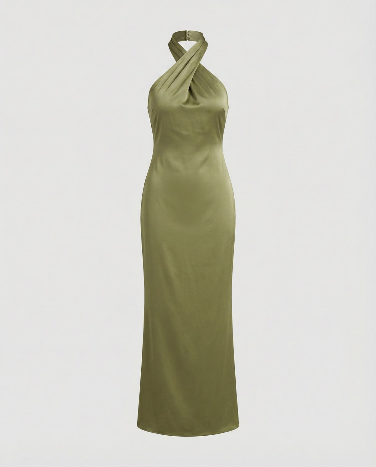 Women's Elegant Evening Dress with Asymmetrical Halter Neck and Figure-Flattering Cut