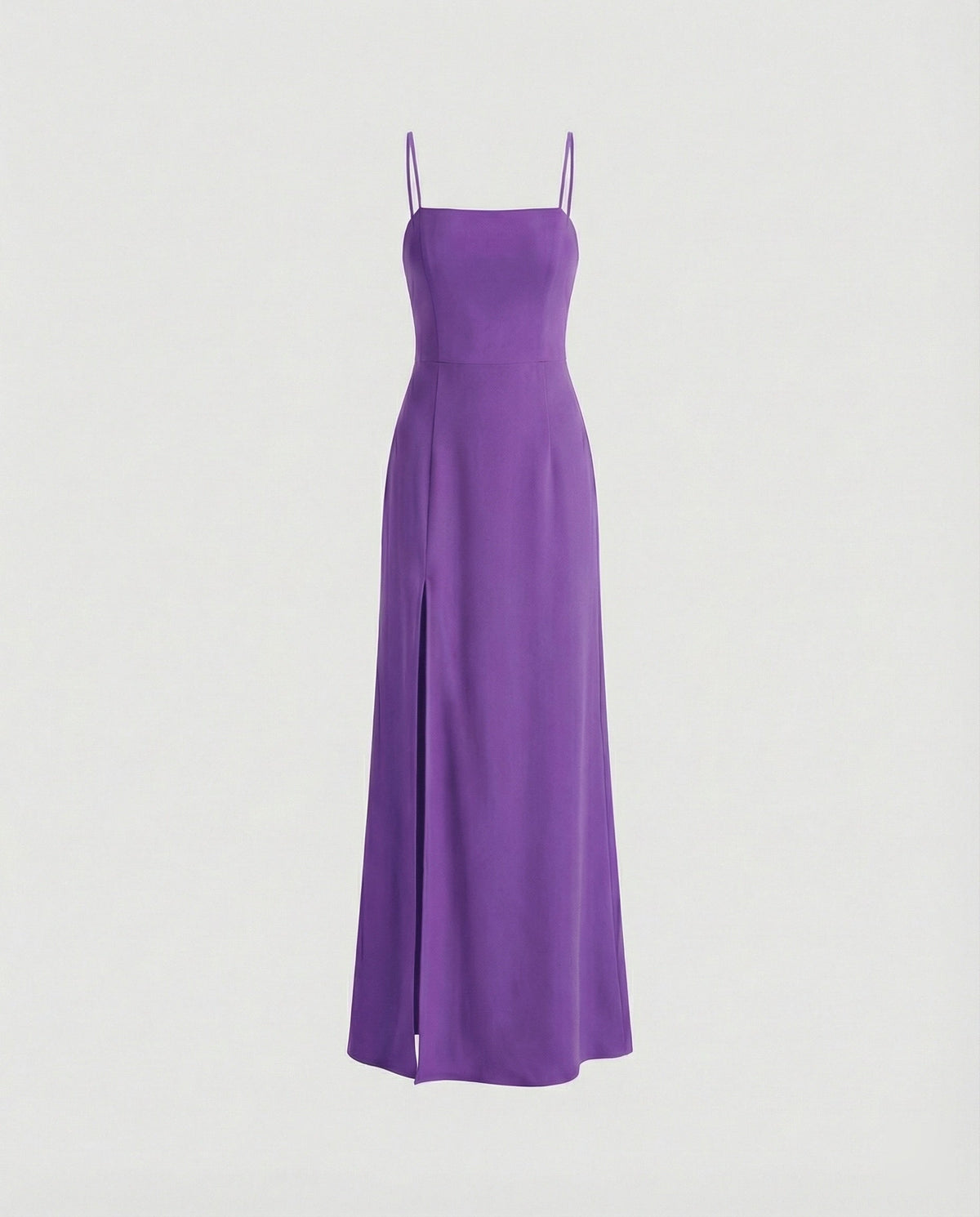Women Elegant Evening Dress with Flowing Skirt and Deep Slit