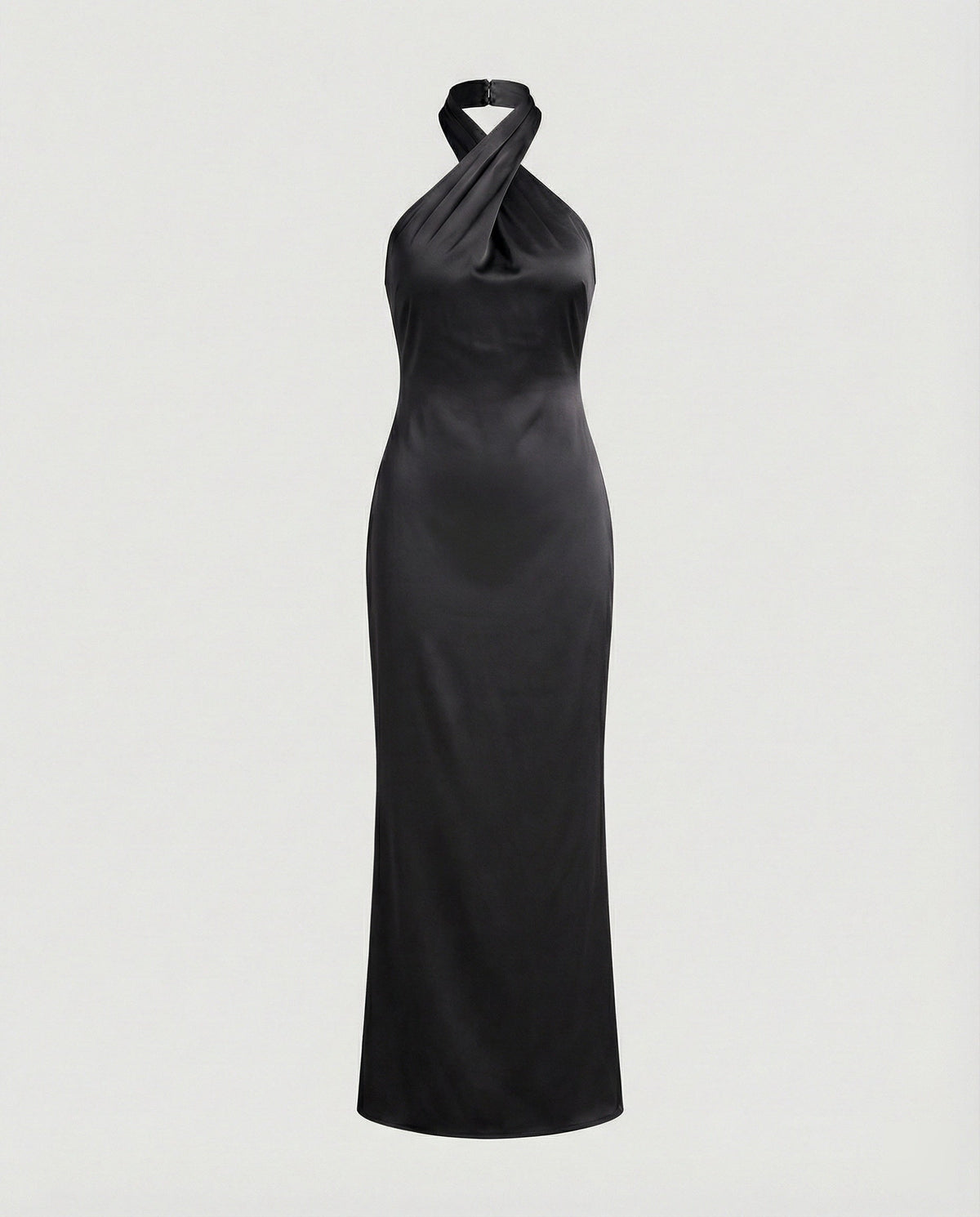 Women's Elegant Evening Dress with Asymmetrical Halter Neck and Figure-Flattering Cut