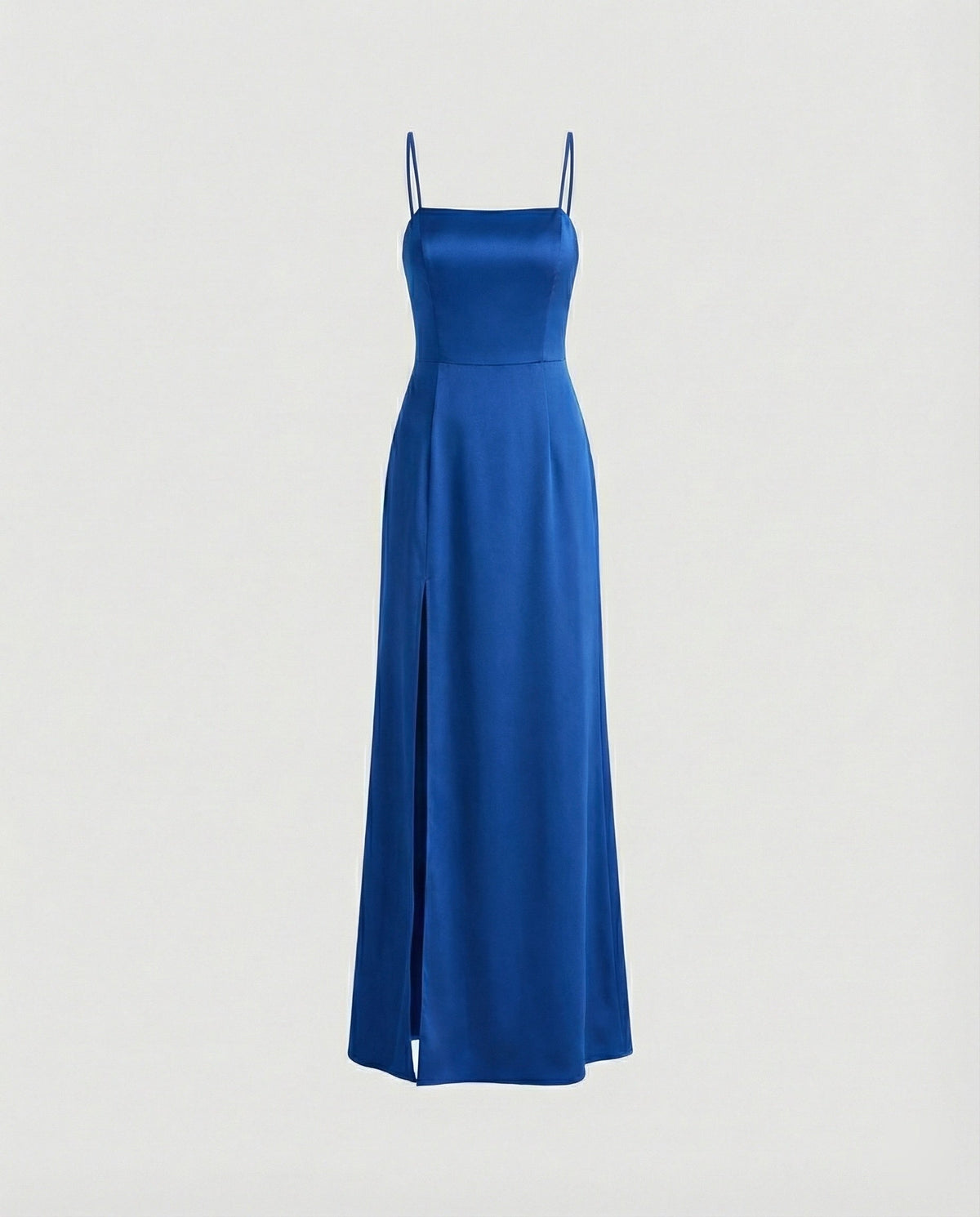 Women Elegant Evening Dress with Flowing Skirt and Deep Slit
