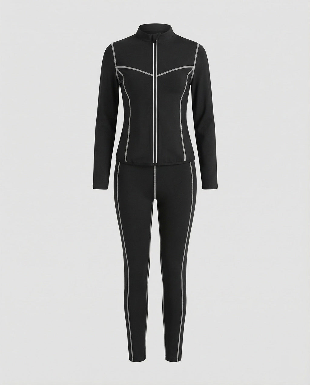 Women's Sports Set Stretch with Zip Jacket and Leggings
