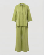 Two-piece set women with wide cut
