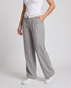 Women's elegant cropped trousers with stylish pleat design - lower body view