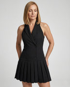 Blazer Mini Dress Double Breasted Sleeveless Women - upper body view