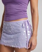 Women's ruffle skirt with transparent blouse insert and playful details All Fashion - detail close-up