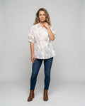 Women's blouse dress in a casual style with floral details All Fashion - front view