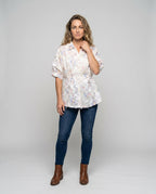 Women's blouse dress in a casual style with floral details All Fashion - front view