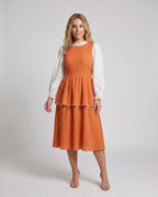 Women's Playful Blouse Dress with Ruffle Details All Fashion - front view