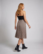 Women’s Summer Midi Dress with Elegant Belt Detail and Floral Pattern - back view