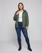Women's Lightweight Outdoor Jacket with Adjustable Hood and Water-Repellent Material All Fashion - front view