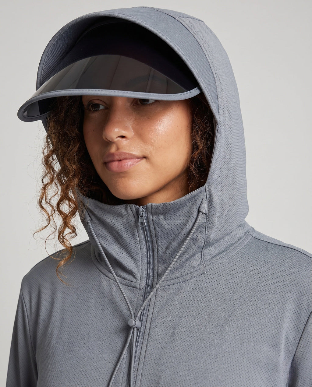 Women's breathable and water-repellent hooded jacket All Fashion - detail close-up