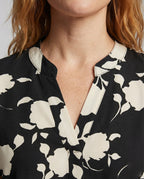 Women's Floral Oversized Blouse Shirt - detail close-up