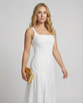 Women's mid dress with elegant cut
