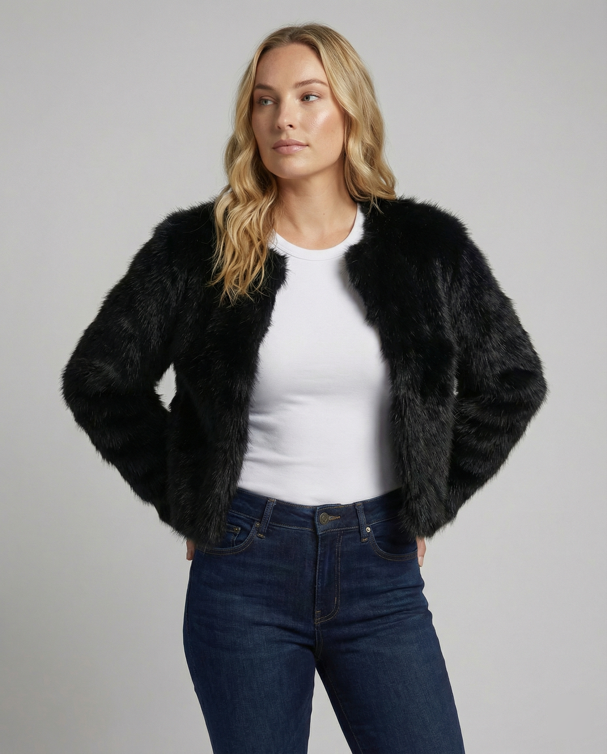 Faux Fur Short Coat Women